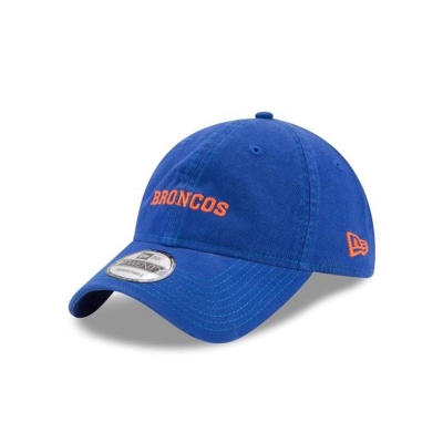 Blue Denver Broncos Hat - New Era NFL Solid Team Hit 9TWENTY Adjustable Caps USA9350218